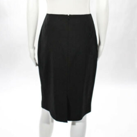 Elie Tahari Striped Zip Slit Knee Length Skirt 8 - Picture 3 of 5
